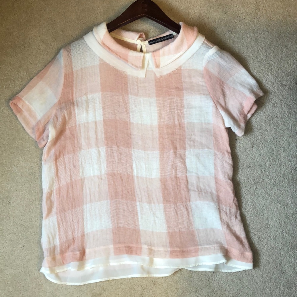 Harlow and Graham Pink Gingham Blouse